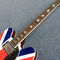 Hollow body Jazz electric guitar, British flag Rosewood Fingerboard electric guitar supplier