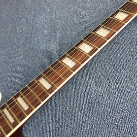 Hollow body jazz electric guitar, Double F holes Chestnut skin electric guitar supplier