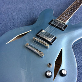 Hollow body jazz electric guitar, Blue Jazz Guitar,Rosewood Fingerboard supplier