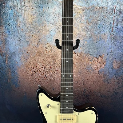 2024 Deluxe Handed Fano Style Relic Electric Guitar Custom Guitar Factory Aged Black Guitar P90 Pickups supplier