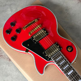 New custom shop red LP electric guitar in silver burst supplier