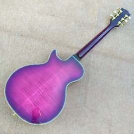 Flame Maple Top &amp; Back Custom LP electric guitar with Abalone binding top &amp; back supplier