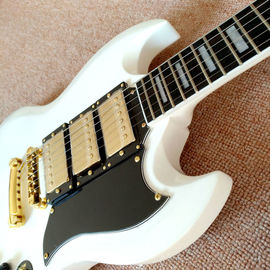 High quality SG electric guitar styles, ebony fingerboard, gold hardware, 3 pieces pickups electric guitar supplier