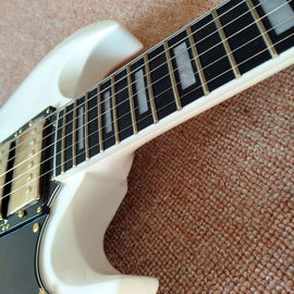 High quality SG electric guitar styles, ebony fingerboard, gold hardware, 3 pieces pickups electric guitar supplier