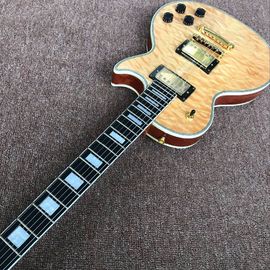 New standard LP CUSTOM SHOP Hot sale LP custom electric guitar flame maple cover natural color gold hardware supplier