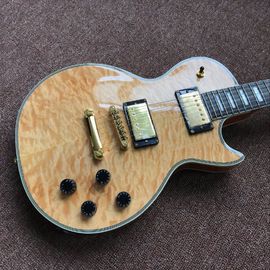 New standard LP CUSTOM SHOP Hot sale LP custom electric guitar flame maple cover natural color gold hardware supplier