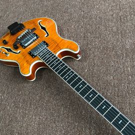 Wholesale and retail Big John music instrument new customized natural hollow electric guitar+foam box supplier