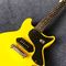 Wholesale and Hot selling OEM studio electric guitar yellow color one piece bridge pickup LP 1958 Junior guitar supplier
