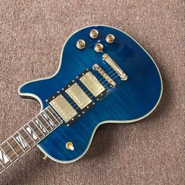 Wholesale and Hot selling OEM Custom blue L-P superme electric guitar supplier
