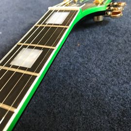 Customized electric guitar lp model in green color black burst green supplier