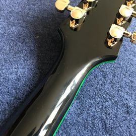 Customized electric guitar lp model in green color black burst green supplier