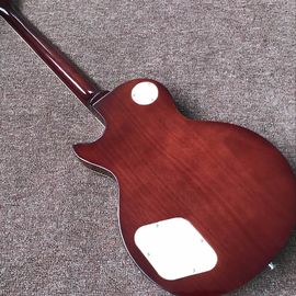 Custom Sale LP electric Guitar Tiger striped maple cover Mahogany body classic 60 black musical instruments supplier