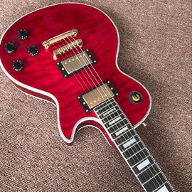 New style high-quality custom LP electric guitar, Burst color Quilte Maple red custom shop electric guitar supplier