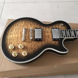 NEW Arrival Custom Electric Guitar with TonePros, Ebony fretboard-fret nib binding, Quilted Maple Top & Back, in Brown supplier