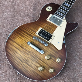 New high quality relic standard LP electric guitar, Tobacco burst, Tune-o-Matic bridge relic electric guitar supplier