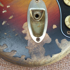 New style high quality relic remains ST electric guitar, handmade SRV aged relic electric guitar, Vintage Sunburst supplier