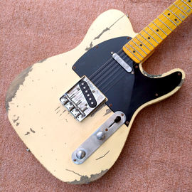 High quality relic remains TELE electric guitar, handmade TELE aged relic electric guitar supplier