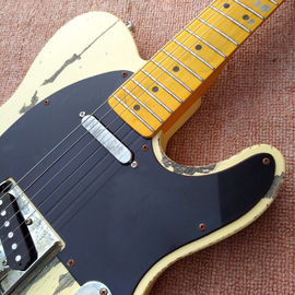 High quality relic remains TELE electric guitar, handmade TELE aged relic electric guitar supplier