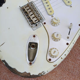 New style high quality relic remains ST electric guitar, handmade ST aged relic electric guitar supplier