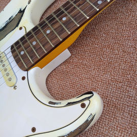 New style high quality relic remains ST electric guitar, handmade ST aged relic electric guitar supplier
