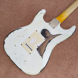 New style high quality relic remains ST electric guitar, handmade ST aged relic electric guitar supplier
