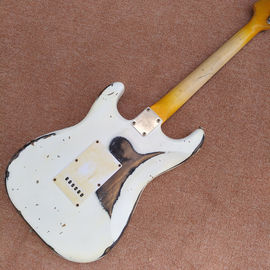 New style high quality relic remains ST electric guitar, handmade ST aged relic electric guitar supplier