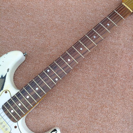 New style high quality relic remains ST electric guitar, handmade ST aged relic electric guitar supplier