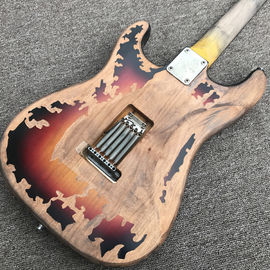 New high quality custom relic electric guitar, Rosewood Fingerboard relic electric guitar supplier