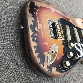 New high quality custom relic electric guitar, Rosewood Fingerboard relic electric guitar supplier