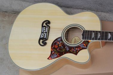 2018 New CUSTOM G200 acoustic guitar Cutaway G200 electric acoustic guitar H-Bird pickguard supplier