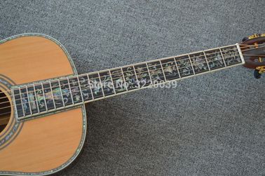 All Solid wood 39 inch 000 acoustic guitar,Ebony fingerboard,Abalone inlays,One piece of neck,Top quality acoust supplier