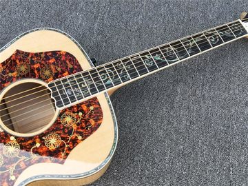 Abalone inlays 43 ' G200 classical acoustic Guitar,Ebony fret board,Solid spruce top,Tiger Flame Maple back G200 acousti supplier