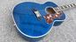 Top quality Blue G200 classic acoustic guitar,Golden Hardware,Solid Sprue top,Factory Custom Maple body guitar supplier