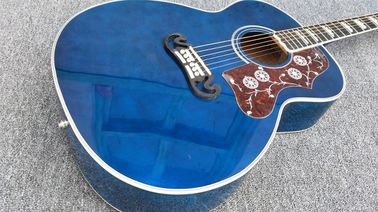 Top quality Blue G200 classic acoustic guitar,Golden Hardware,Solid Sprue top,Factory Custom Maple body guitar supplier