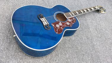 Top quality Blue G200 classic acoustic guitar,Golden Hardware,Solid Sprue top,Factory Custom Maple body guitar supplier