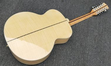 Tiger Flame Maple Factory Custom 12 strings Red and Yellow G200 classic Acoustic Guitar supplier