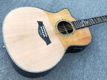 Left handed Cutaway 916 Acoustic guitar,Solid spruce top,Factory Ebony Fretboard Guitar,Abalone inlays OEM Guitar supplier