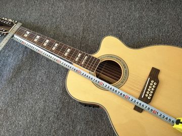 12 Strings Acoustic Guitar / guitar natural AAA Solid Spruce Body 43 inch Guitar Acoustic Fishman Pickups guitar supplier