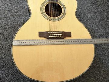 12 Strings Acoustic Guitar / guitar natural AAA Solid Spruce Body 43 inch Guitar Acoustic Fishman Pickups guitar supplier