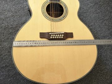 12 Strings Acoustic Guitar / guitar natural AAA Solid Spruce Body 43 inch Guitar Acoustic Fishman Pickups guitar supplier