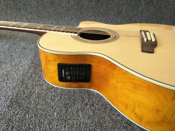 12 Strings Acoustic Guitar / guitar natural AAA Solid Spruce Body 43 inch Guitar Acoustic Fishman Pickups guitar supplier