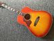 Left hand Acoustic guitar Cherry Sunburst hummingbird Acoustic Guitar+Factory customization supplier