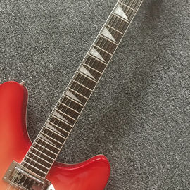 Cherry red 24 frets and12 strings Rickenback 360 electric jazz guitar semi hollow Ricken 330 jazz guitar supplier