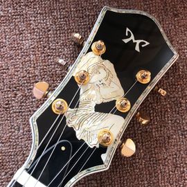 New Design CUSTOM purple electric guitar , with shell beautiful woman on body , 6 strings guitars , high quality guitar supplier