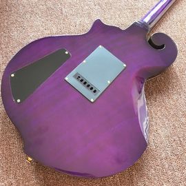 New Design CUSTOM purple electric guitar , with shell beautiful woman on body , 6 strings guitars , high quality guitar supplier