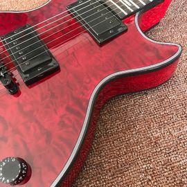 New custom Electric guitar Hot Selling red color Electric Guitar 6 Strings Guitars with black binding and black hardware supplier