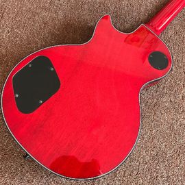 New custom Electric guitar Hot Selling red color Electric Guitar 6 Strings Guitars with black binding and black hardware supplier