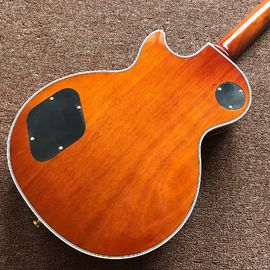 New custom Electric guitar Hot Selling Map transparent brown Custom Electric Guitar 6 Strings Guitars supplier