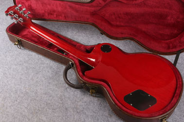 R9 Vos custom Tiger Flame Maple top LP Electric Guitar silver hardware supplier