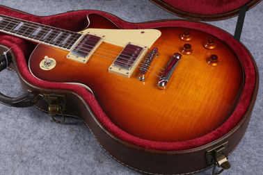 R9 Vos custom Tiger Flame Maple top LP Electric Guitar silver hardware supplier